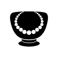 Stand for jewelry with pearl necklace Mannequin icon