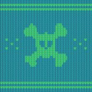 Knitted skull with bones sweater for halloween and christmas N4