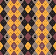 Seamless pattern Of Vintage Happy Halloween Tartan Texture N5