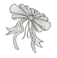 Graphic bow Black and white
