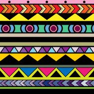 Vector Color Aztec Seamless Pattern