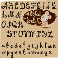 Vector alphabet Hand drawn letters N4