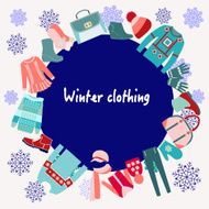Winter Clothing collection Background