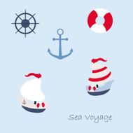 Funny sailing ship