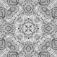 Abstract vector decorative ethnic floral seamless pattern N2