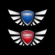 Vintage garage retro label design vector