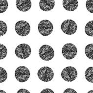 Seamless pattern made with scratched circles Vector illustration