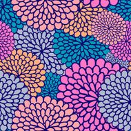 Varicoloured flower seamless pattern