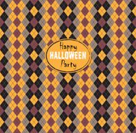 Seamless pattern Of Vintage Happy Halloween Tartan Texture Hall