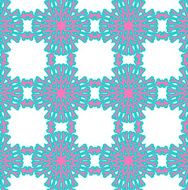 Romantic pink symmetrical pattern N15