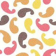 Paisley made of triangles Seamless pattern