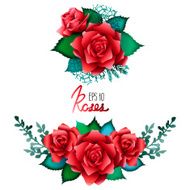Red roses vignettes