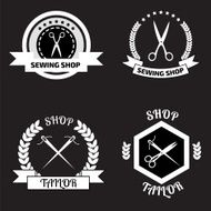 Set of tailor logo labels emblems Tailor shop theme N2