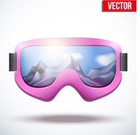 Classic vintage old school pink snowboarding goggles
