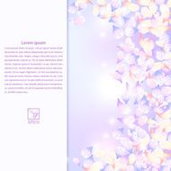 Lilac texture with rose purple flowers and field for text Vector