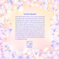 Bright texture with flower petals Vector illustration