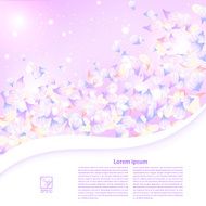 Abstract purple floral background with a field for the text