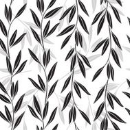 Monochrome seamless pattern of abstract branches