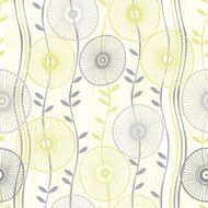 Seamless pattern of abstract flowers