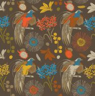 Hand draw tropical flowers and birds N3