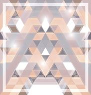 Geometric shining pattern with triangles
