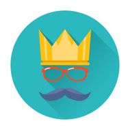 hipster party crown icon