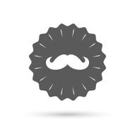 Hipster mustache sign icon Barber symbol