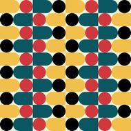 Retro geometric seamless pattern Vector illustration