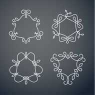 Set of outline monogram