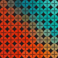 Geometric circle seamless pattern Vector background