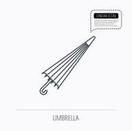 Umbrella icon Water protection sign N5