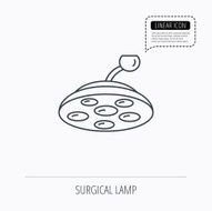 Surgical lamp icon Surgeon light sign N3