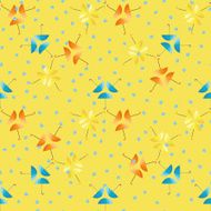 Seamless vector pattern of umbrellas