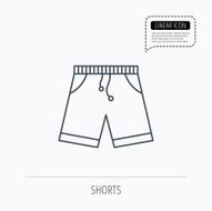Shorts icon Casual clothes shopping sign N3