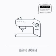 Sewing machine icon Embroidery sign N3