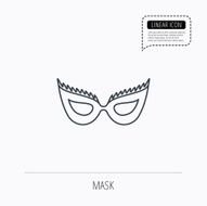 Festive mask icon Masquerade carnival sign N3