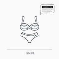Lingerie icon Women underwear sign N5