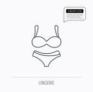 Lingerie icon Women underwear sign N6