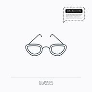 Glasses icon Reading accessory sign N4