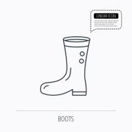 Boots icon Garden rubber shoes sign N2