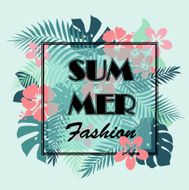 T-shirt or poster print with exotic background