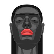 Beauty Model with Black Skin