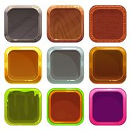 Set of square app icons