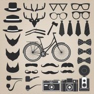 Hipster style set 3 Vector illustration