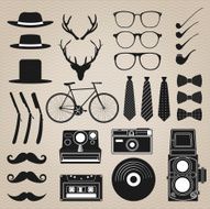 Hipster style set 1 Vector illustration