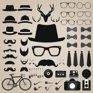 Hipster style set 5 Vector illustration