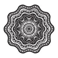 Mandala Black silhouette Ethnic oriental indian pattern