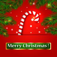 Merry Christmas candy on a background Vector illustration