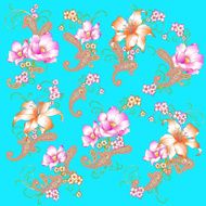 Flower paisley material
