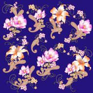 Flower paisley material N2